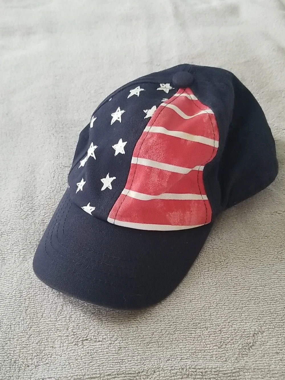 Kids Navy Patriotic Star & Stripe Cap